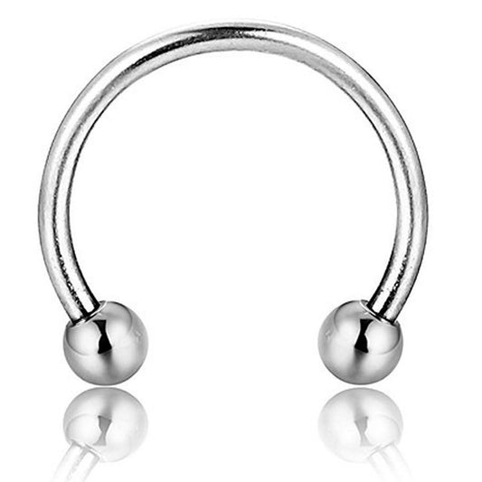 Nose Earring Ear Cartilage Lip Septum Hoop Ring Ball 10mm Horseshoe Piercing