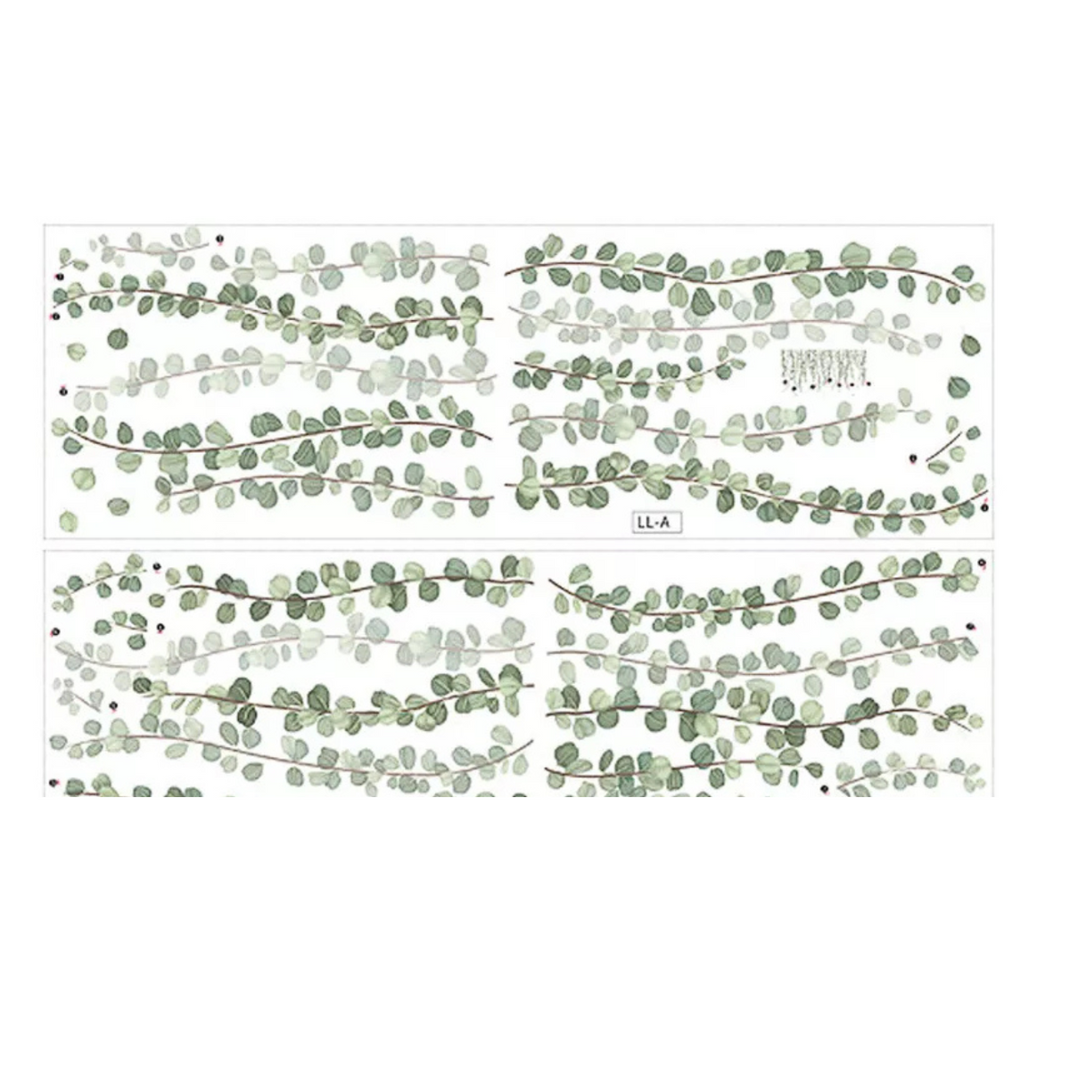 Wall Stickers Living Room Decor Plant Removeable Tropical Green Leaves #01