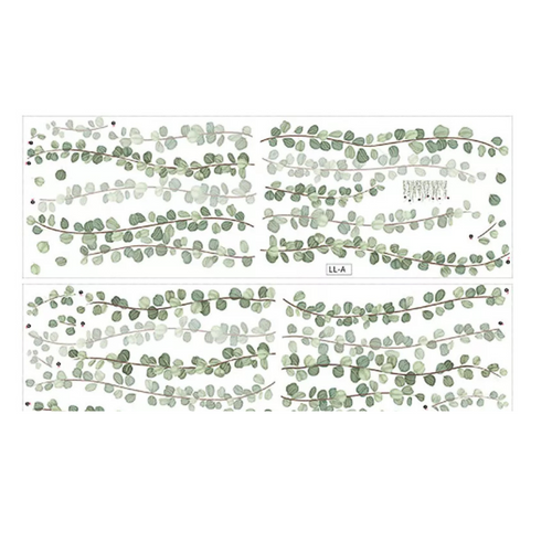 Wall Stickers Living Room Decor Plant Removeable Tropical Green Leaves #01