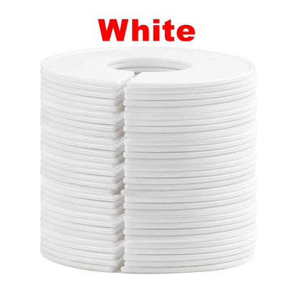 Closet Size Dividers Round Clothing Organizers Blank White Plastic Pack 20x
