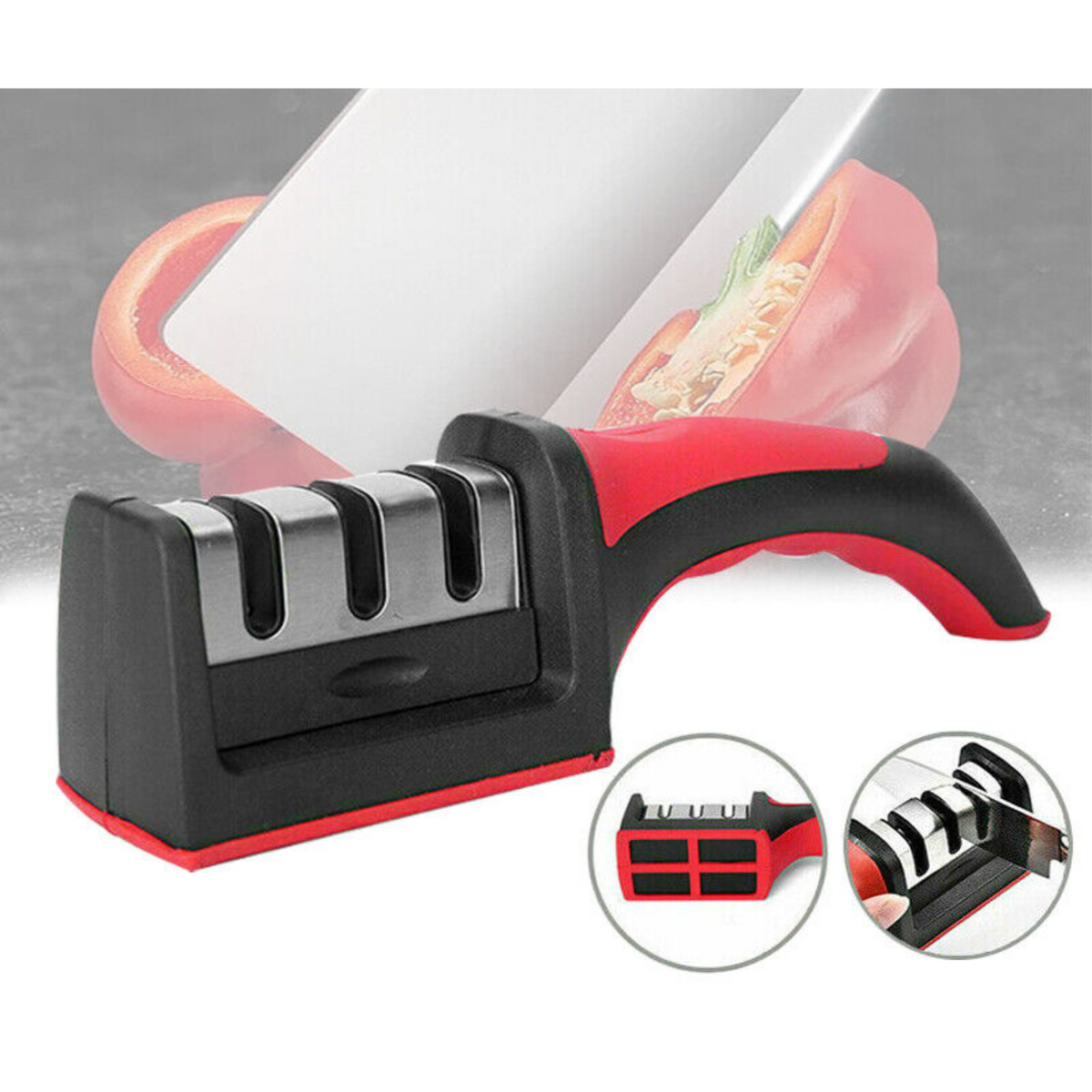 Knives Scissor Sharpening Tool 3 Stage Kitchen Diamond Sharp Knife Sharpener