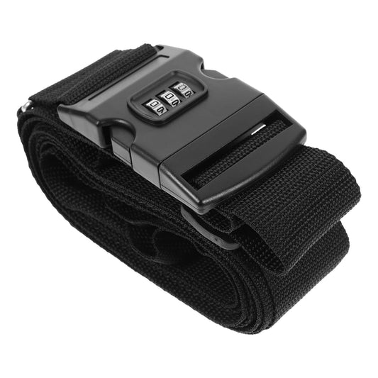 Black Nylon Strap Password Safe Packing Code Lock Secure Travel Luggage Belt