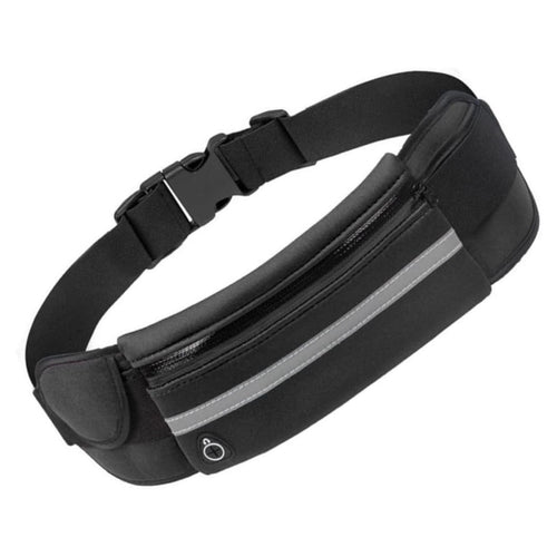 Black Fanny Pack Waist Belt Waterproof Money Wallet Zip Pouch Running Bum Bag