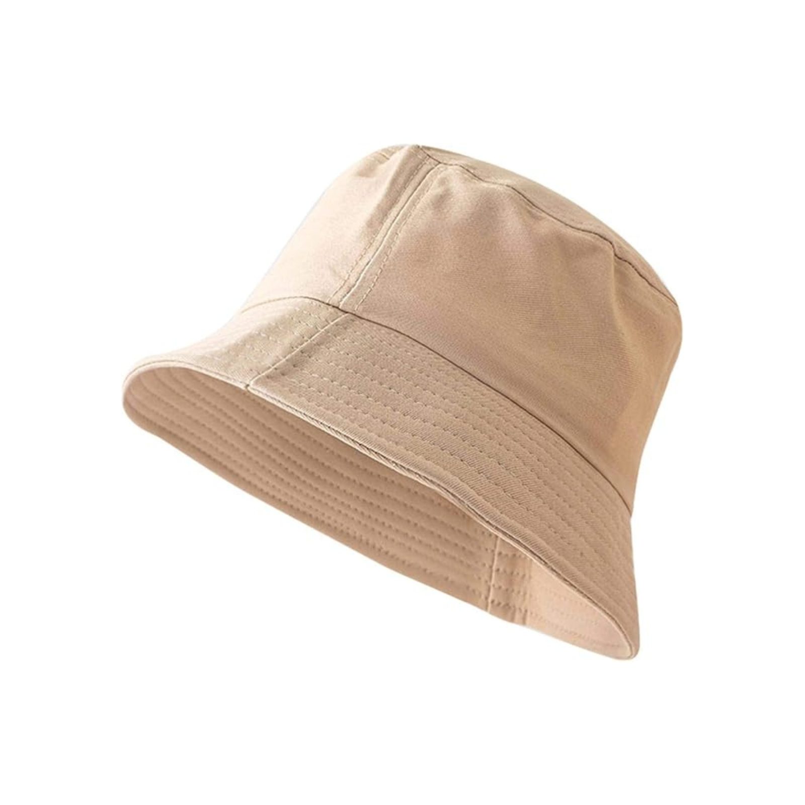 Unisex Cotton Cap Women Men Sun Bucket Hat Fishing Hiking Camping Outdoor Beige