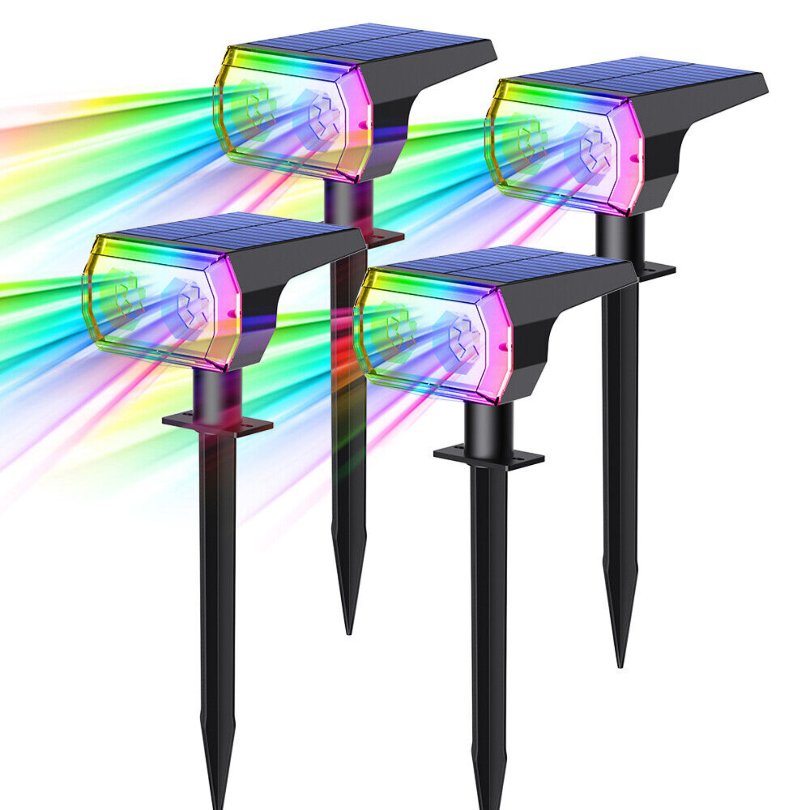 Outdoor Color Changing Garden Landscape Spotlights Waterproof Solar Spot lights