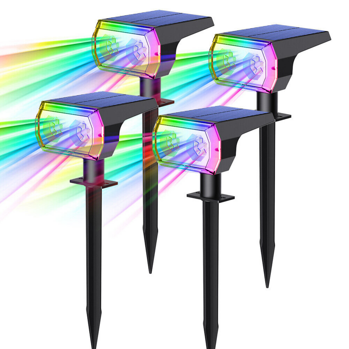 Outdoor Color Changing Garden Landscape Spotlights Waterproof Solar Spot lights