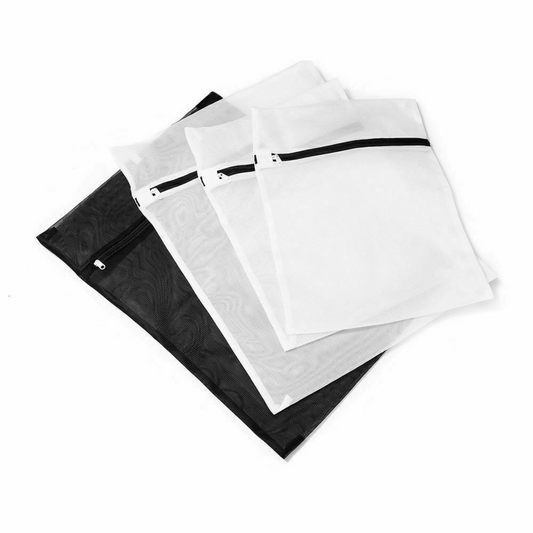 Clothes Zipper Washing Case 4pcs Laundry Wash Bag Delicates Bra Lingerie Mesh
