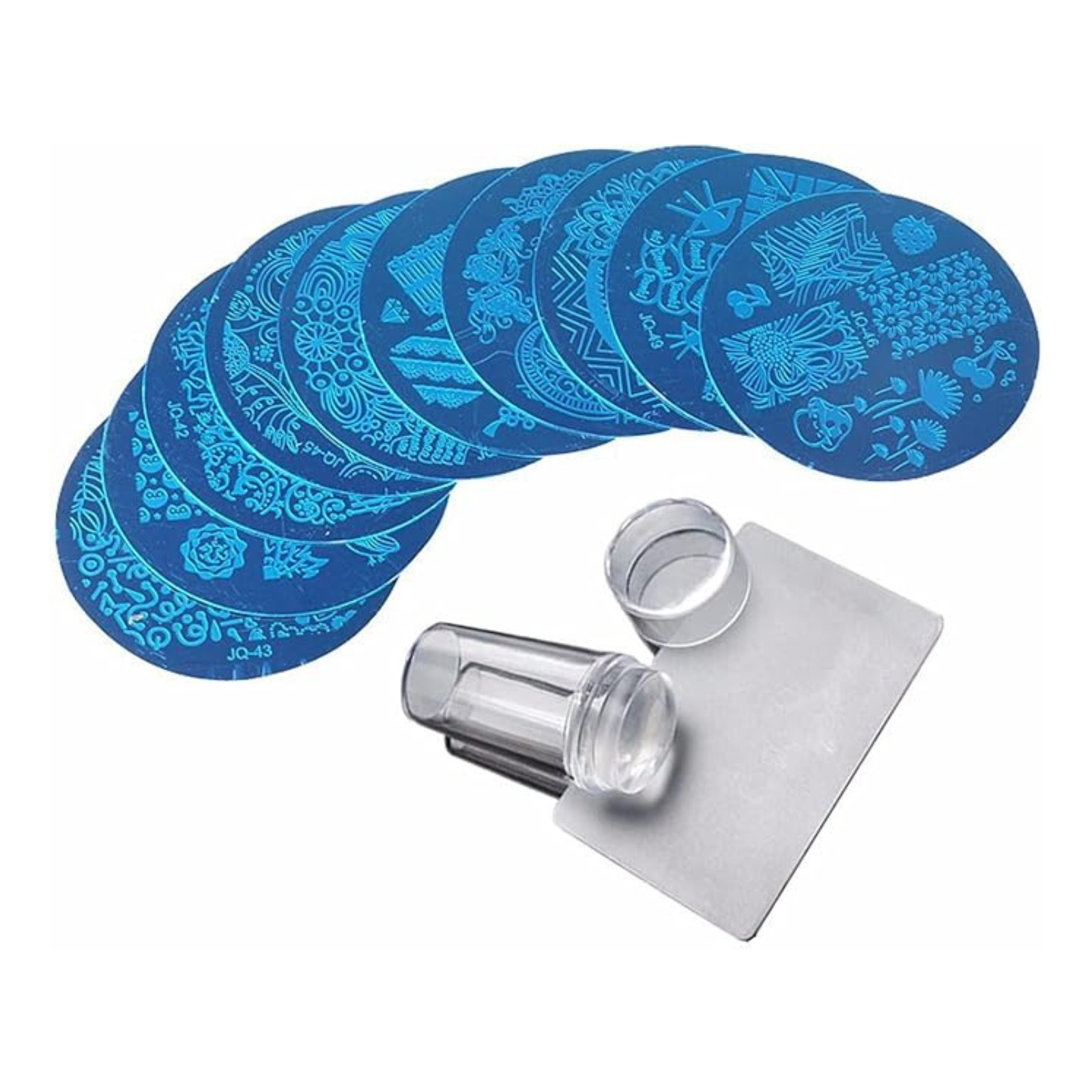 Plate Stamping Clear Silicone Stamper Nails with Creative Design Polish Kit