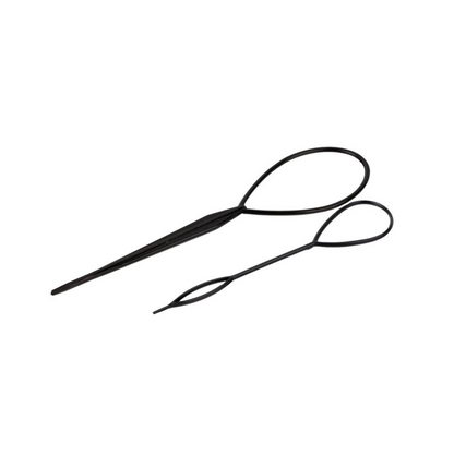 Clip Loop Ladies Girl Ponytail Maker Braid Hair Styling Tool 2PCS Set Topsy