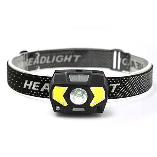 USB Rechargeable Flashlight Lamp LED Head Torch COB Camping Headlamp