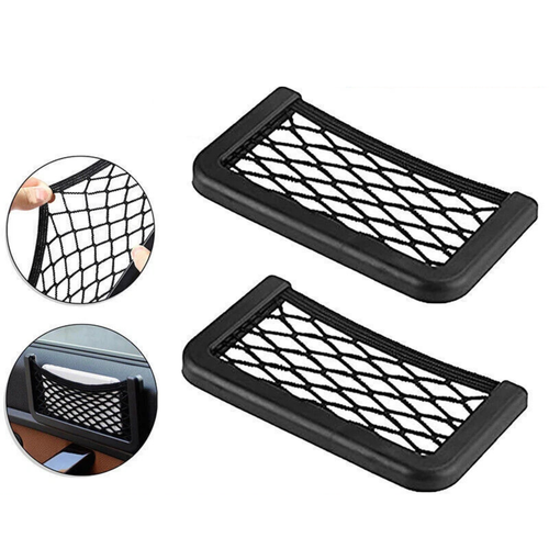 Medium Car Mesh Adhesive Storage Holder Net Pocket Phone Card Organizer Bag