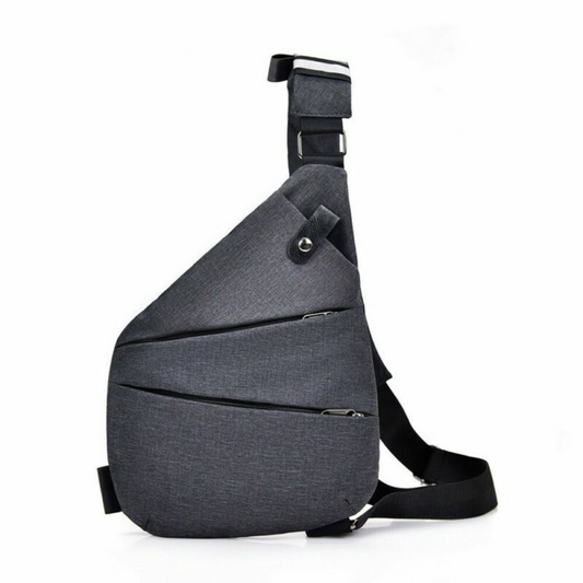Gray Anti Theft Shoulder Man Pocket Waterproof Bag Personal Portable Travel