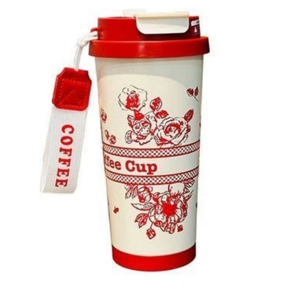 Large Stainless Steel Coffee Mug with Lid D Style Travel Cup