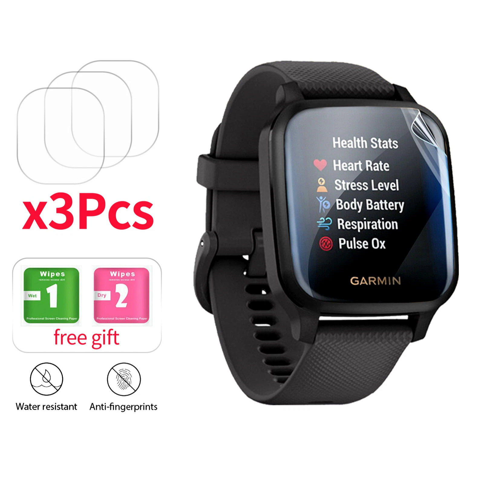 Screen Protector Film Cover Coverage Smart Watch Hydrogel 3PCS