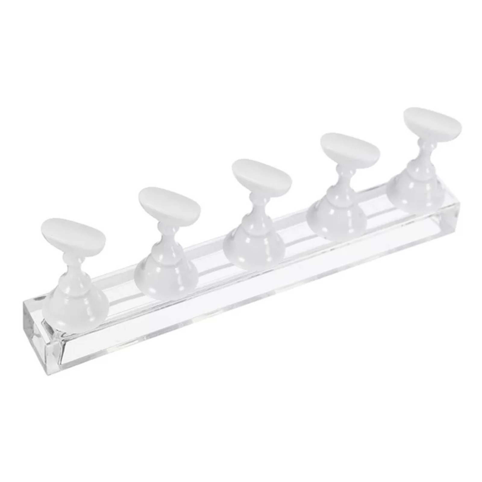 Nail Art Tips Holders Stand Magnetic 2 Sets Acrylic Practice Display White