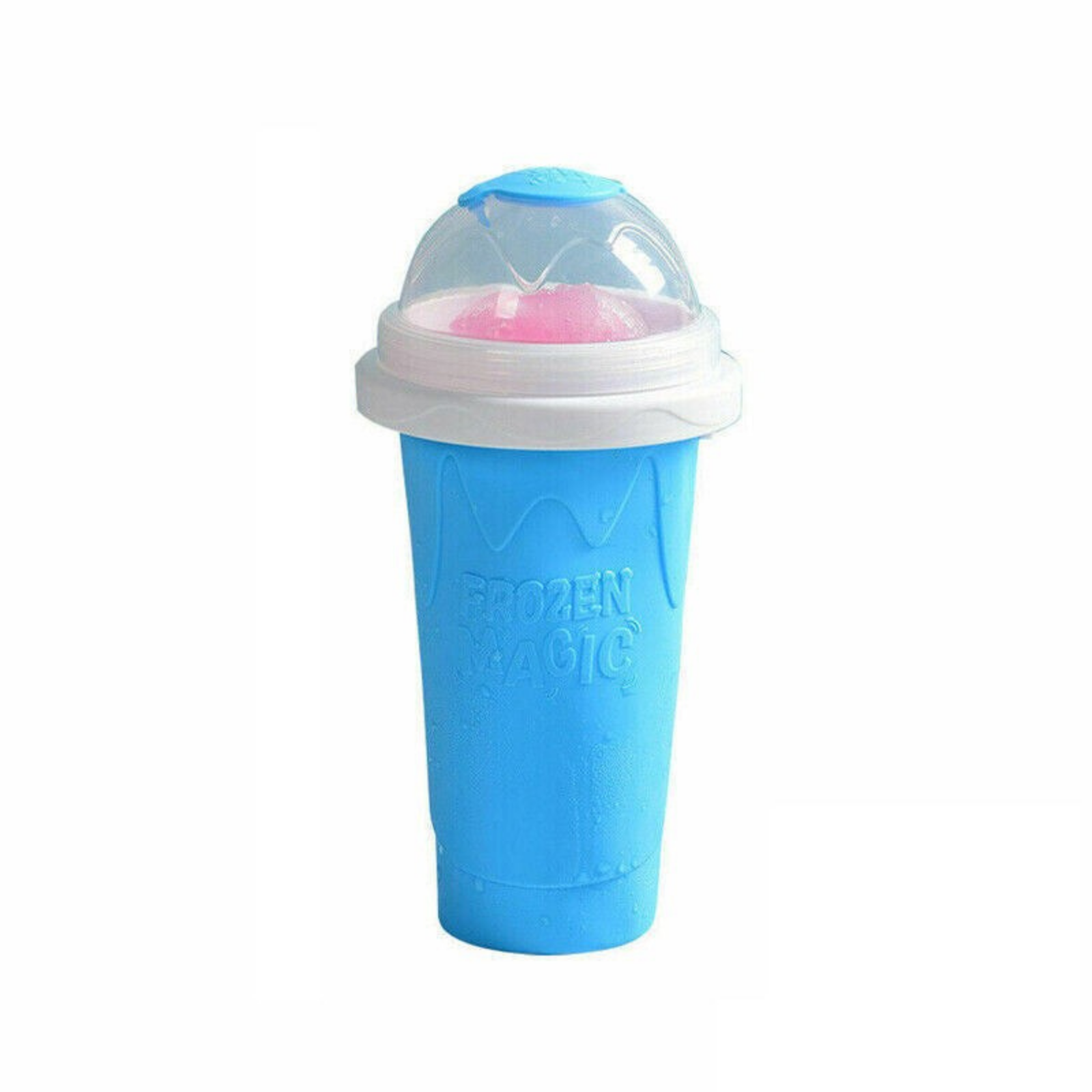 Milkshake Cup Ice Cream Maker Slushie Maker Cup Quick Freeze Magic Squeeze Blue
