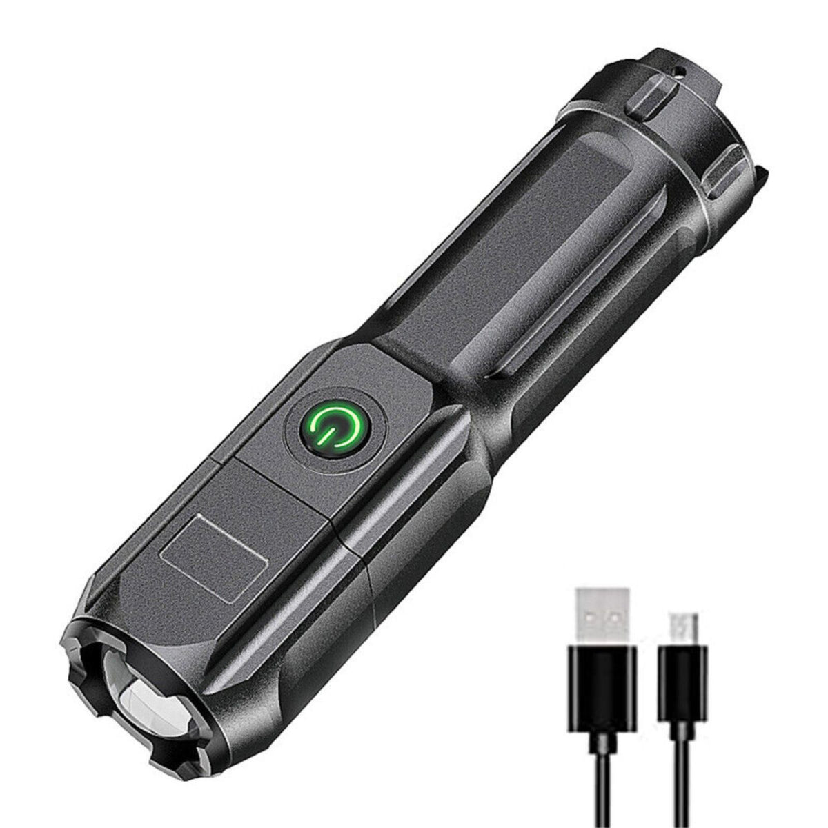 USB Rechargeable 990000LM Waterproof Tactical Flashlight CREE LED Zoomable Torch