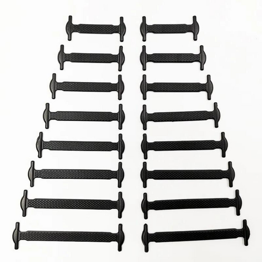 Shoelaces Sneakers Sports Kids No Tie Elastic Silicone Shoe Laces Black