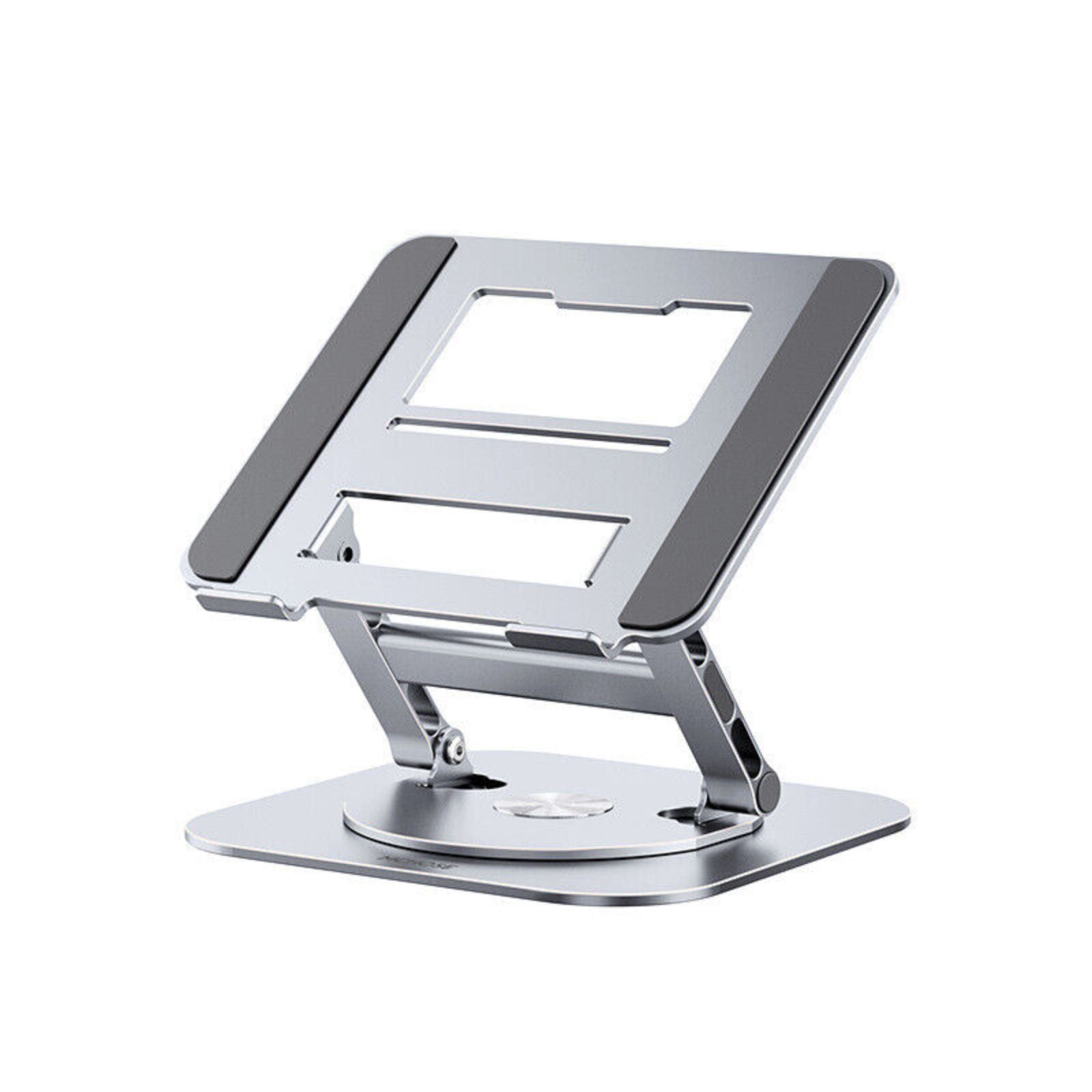 Foldable Laptop Riser 360 Rotating Ergonomic Laptop Stand for Desk Silver