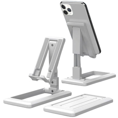 Mobile Phone Tablet White Desk Stand Universal Foldable Adjustable Holder