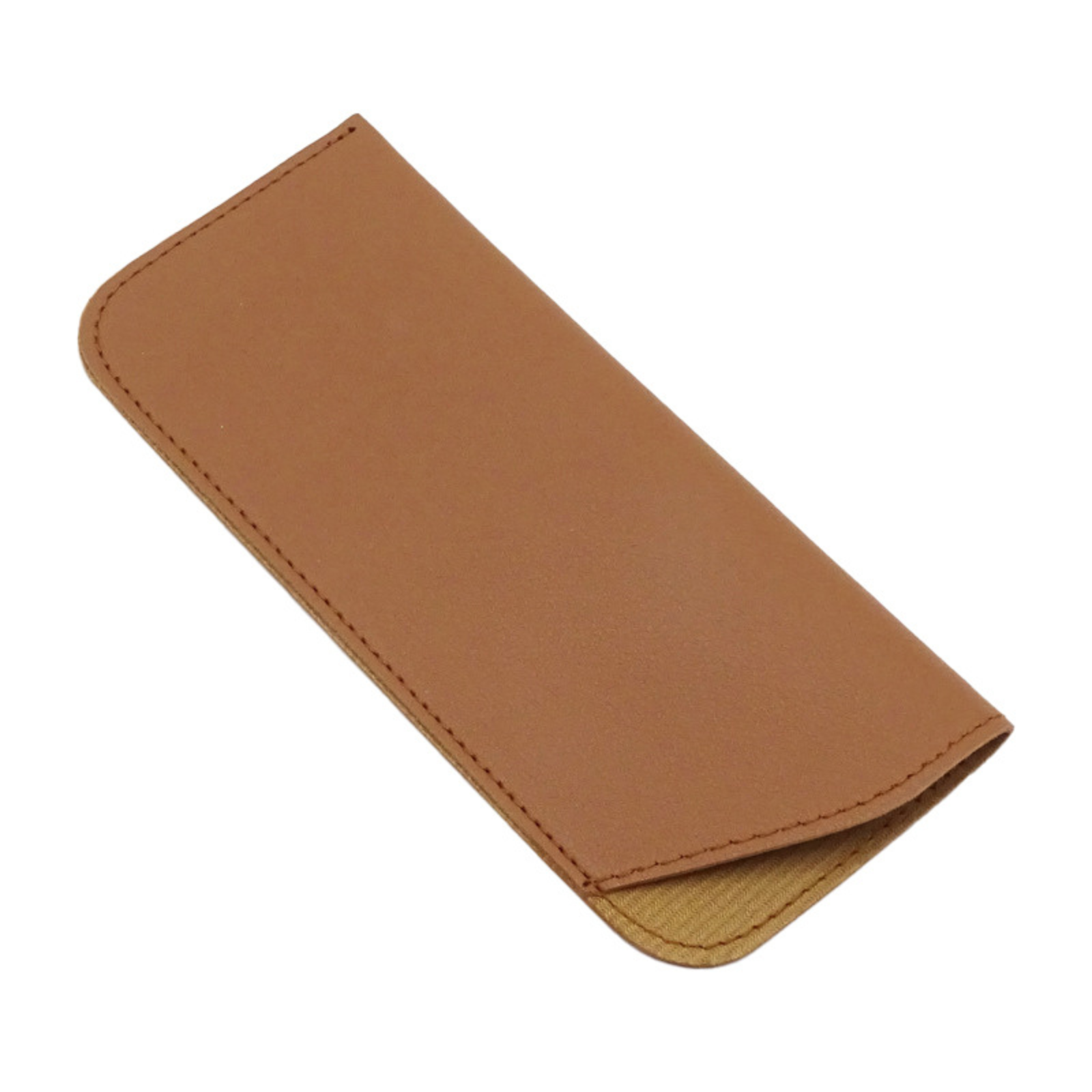 Soft Pouch Bag Pocket Leather Eyeglass Sunglasses Reading Glasses Case Brown