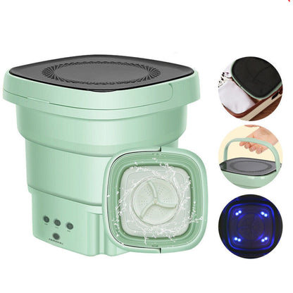Portable Laundry Machine Wash Clothes 4.5 Mini Washing Machine Green Bucket