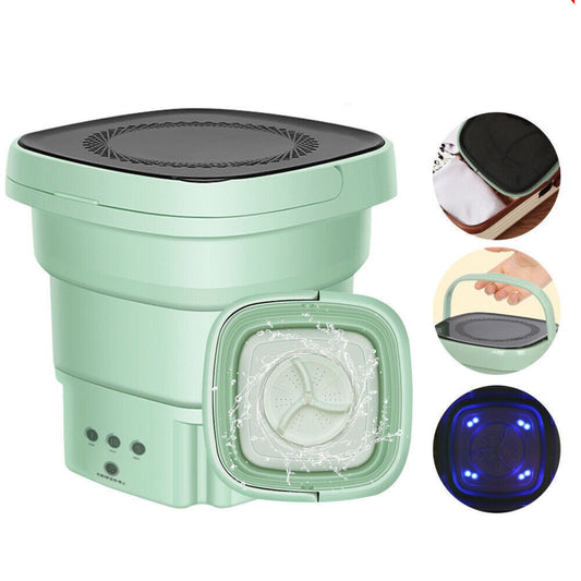 Portable Laundry Machine Wash Clothes 4.5 Mini Washing Machine Green Bucket