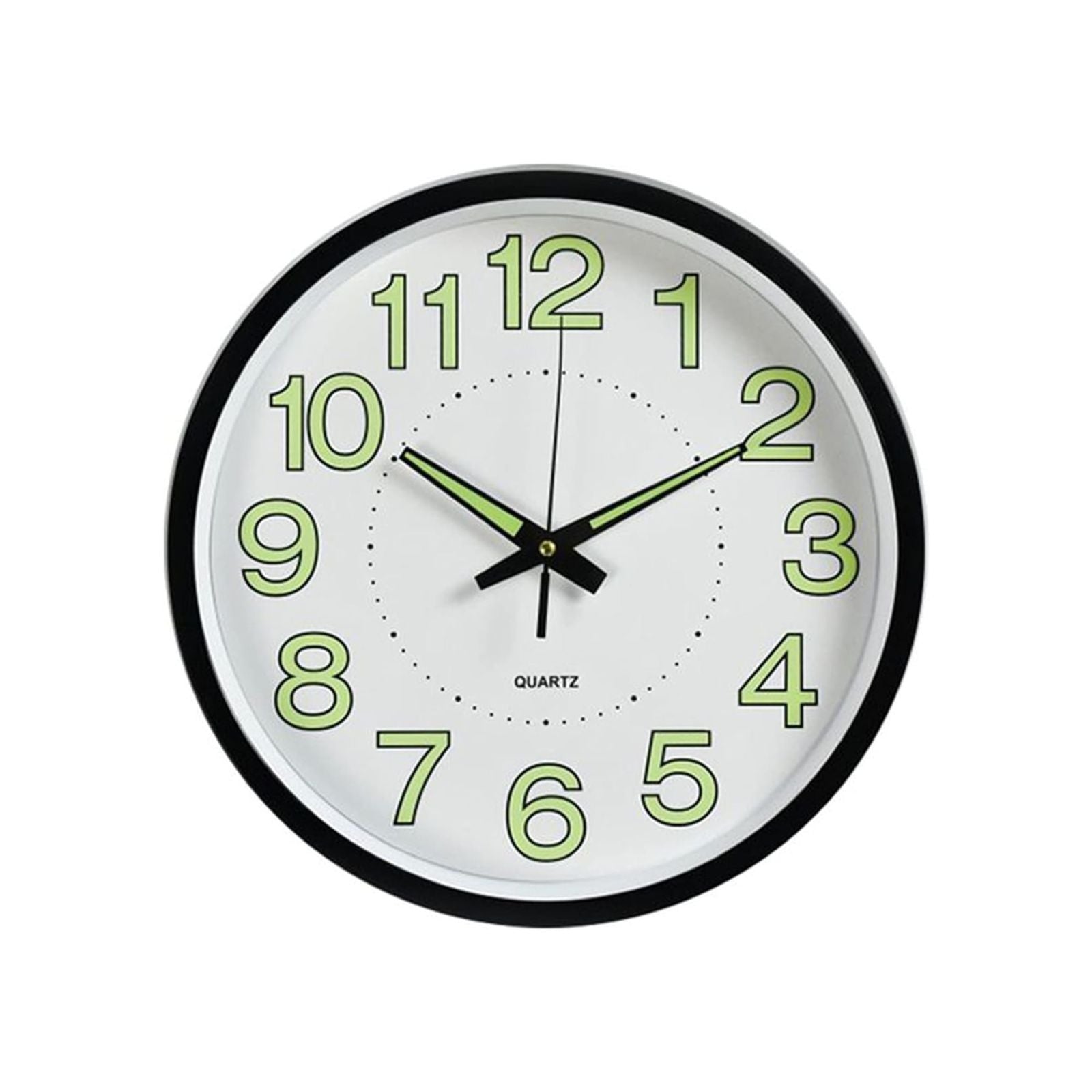 Glow In The Dark 12'' Night Luminous Quartz Wall Silent Clock Home Decor Clock