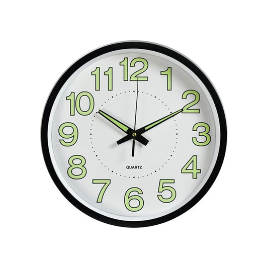 Glow In The Dark 12'' Night Luminous Quartz Wall Silent Clock Home Decor Clock