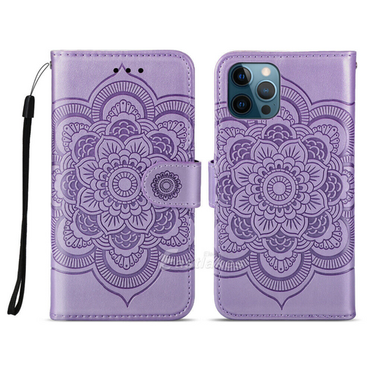 Apple iPhone 11 Leather Wallet Shockproof Case Cover  Purple