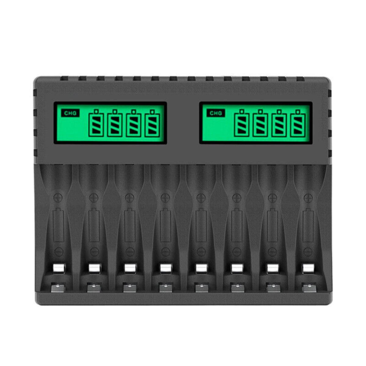 Smart Battery Charger for AA/AAA LCD Display 8 Slot Rechargeable Batteries