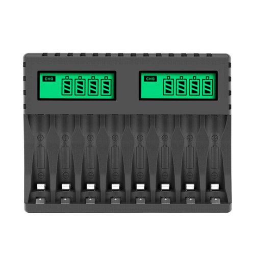 Smart Battery Charger for AA/AAA LCD Display 8 Slot Rechargeable Batteries