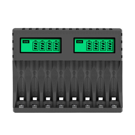 Smart Battery Charger for AA/AAA LCD Display 8 Slot Rechargeable Batteries
