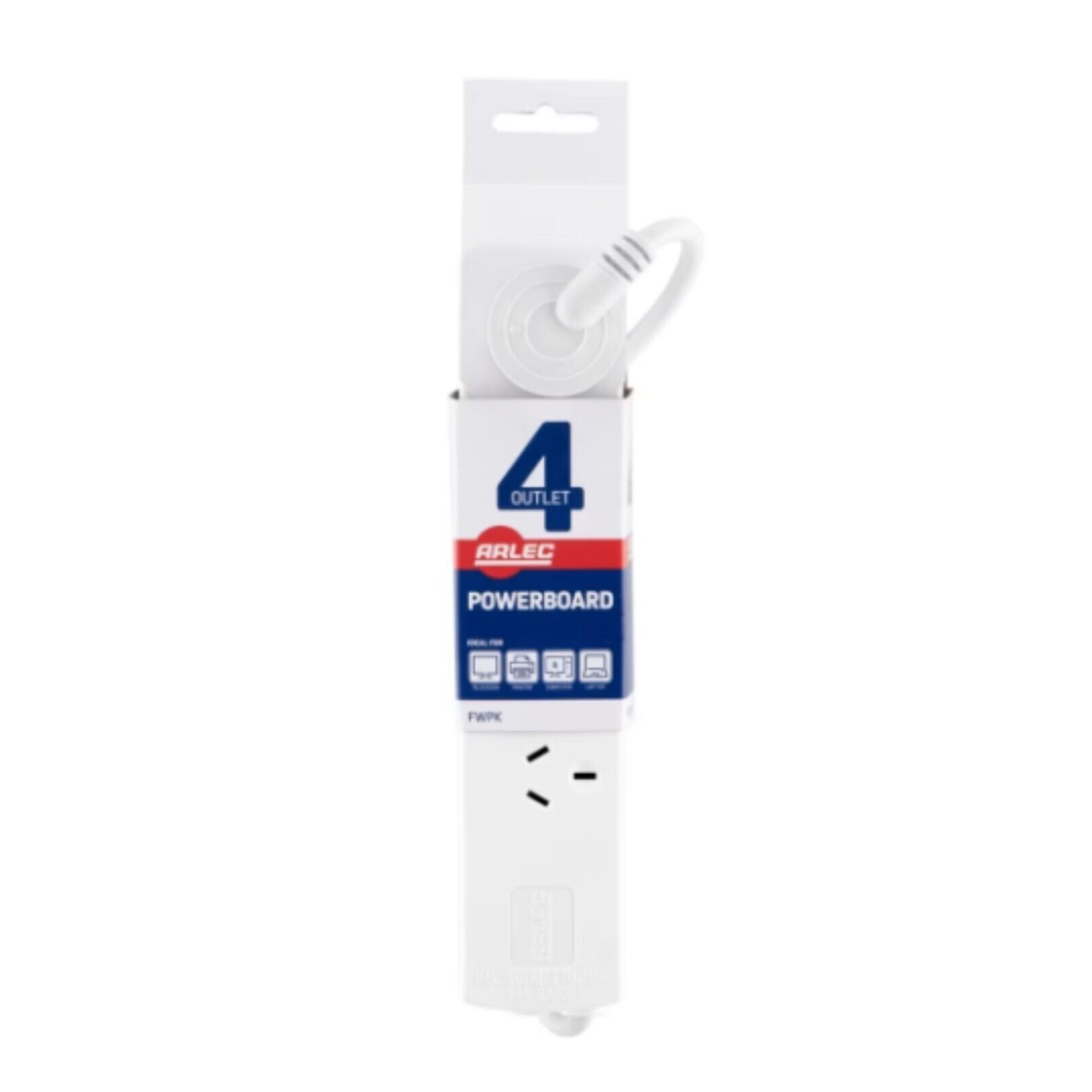4 Way Power Board with Socket Outlets and Extension Lead
