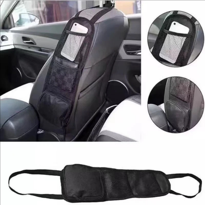 Car Seat Side Hanging Storage Organizer Net Bag Phone Holder Mesh Pocket