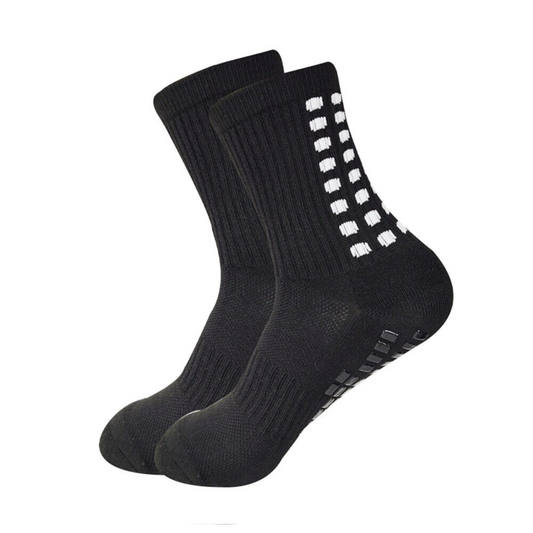 Anti-Slip Skid Hospital Soccer Basketball Football Black Sports Socks Grip Dots