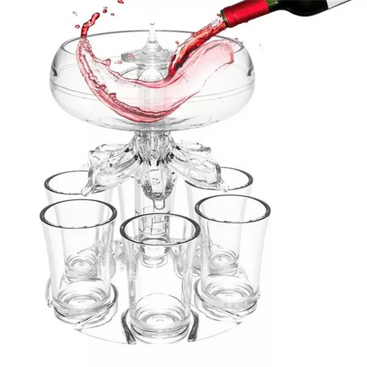Gathering Bar Party Supply Shot Glasses Set Home 6 Shot Liquor Dispenser
