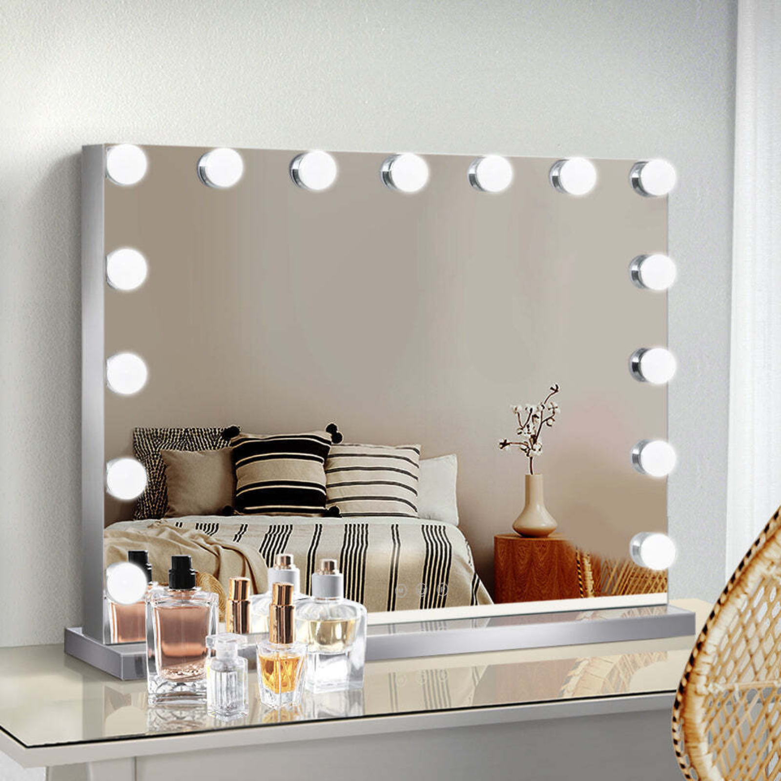 15 LED Lighted Vanity Beauty 58c Embellir Hollywood Frameless Makeup Mirror