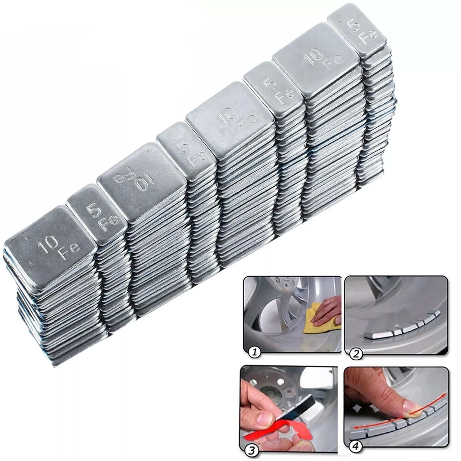 Car Motorbike Boat 8 Strip Wheel Balance 5/10g Balance Weights Stick On Stronger