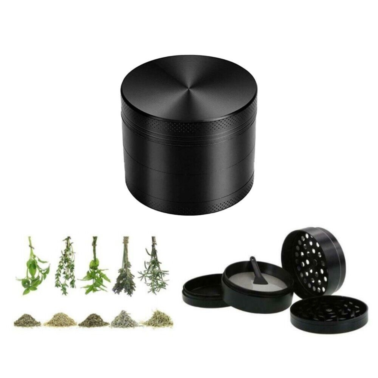 Smoke Crusher Spice Hand Muller 4 Layer Metal Grinder Zinc Alloy Herb Tobacco