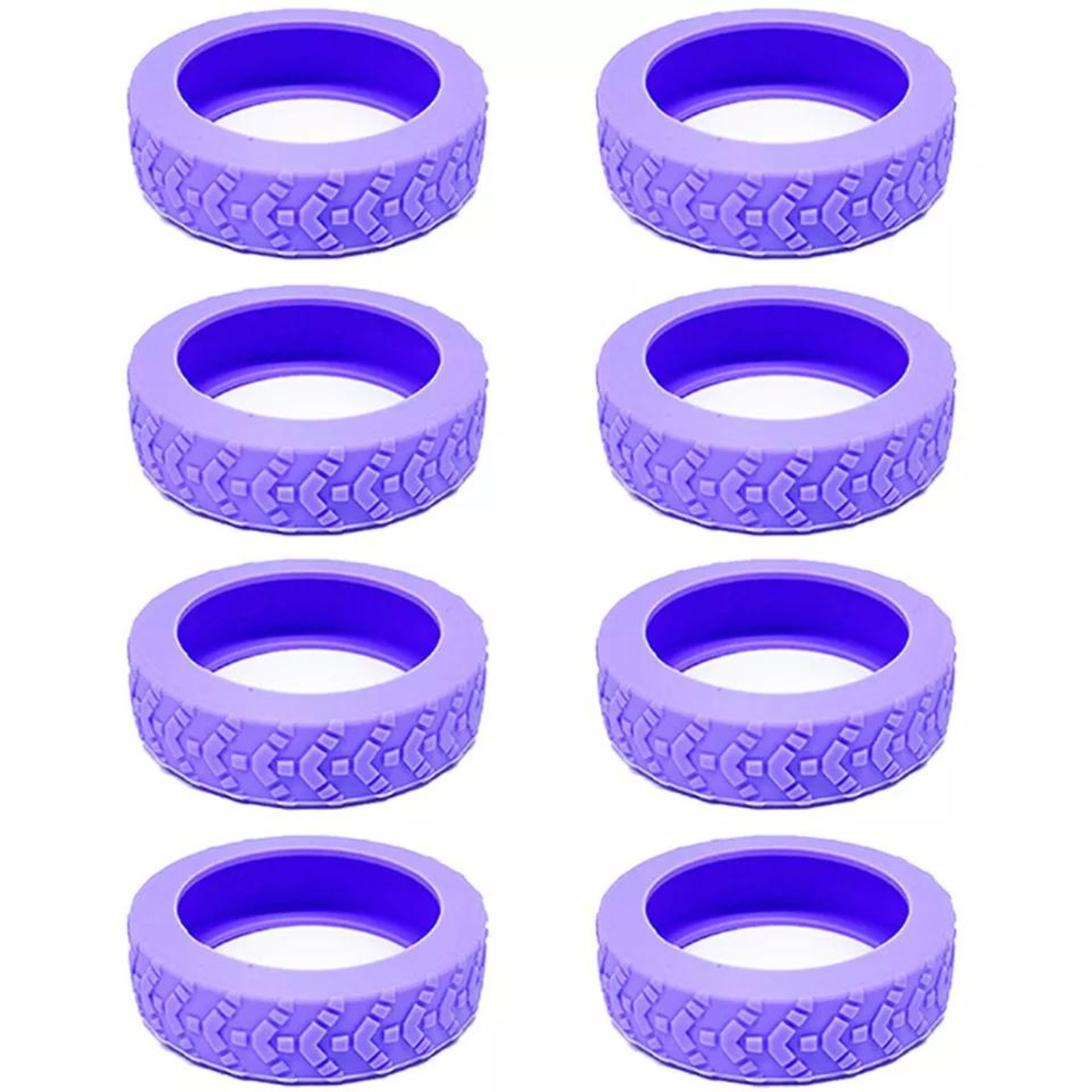 8x Purple Cover Silicone Luggage Compartment Wheel Protection Cover