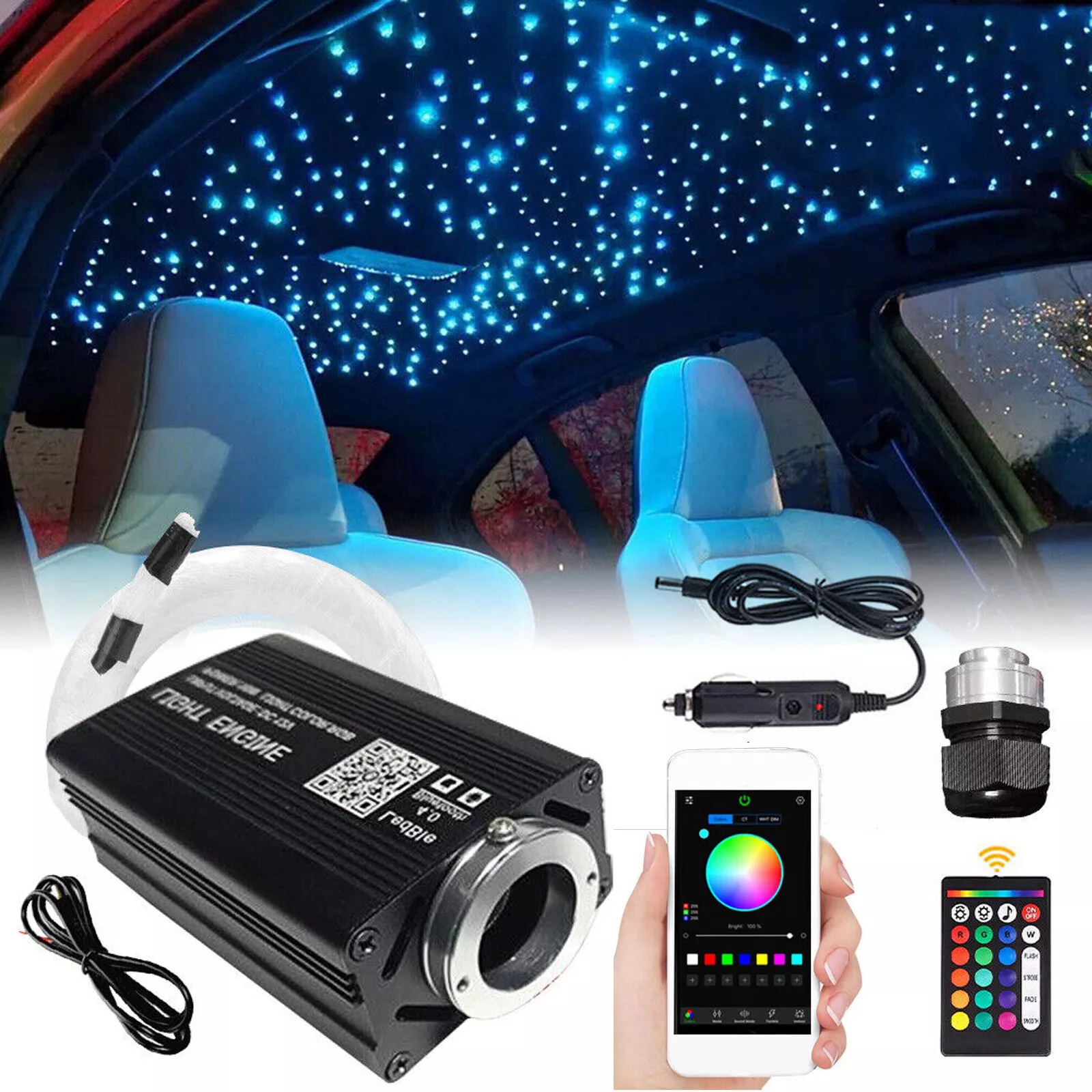 500x Ceiling Light Optic Fiber Home Car Headliner Star Light Kit Roof Starlight