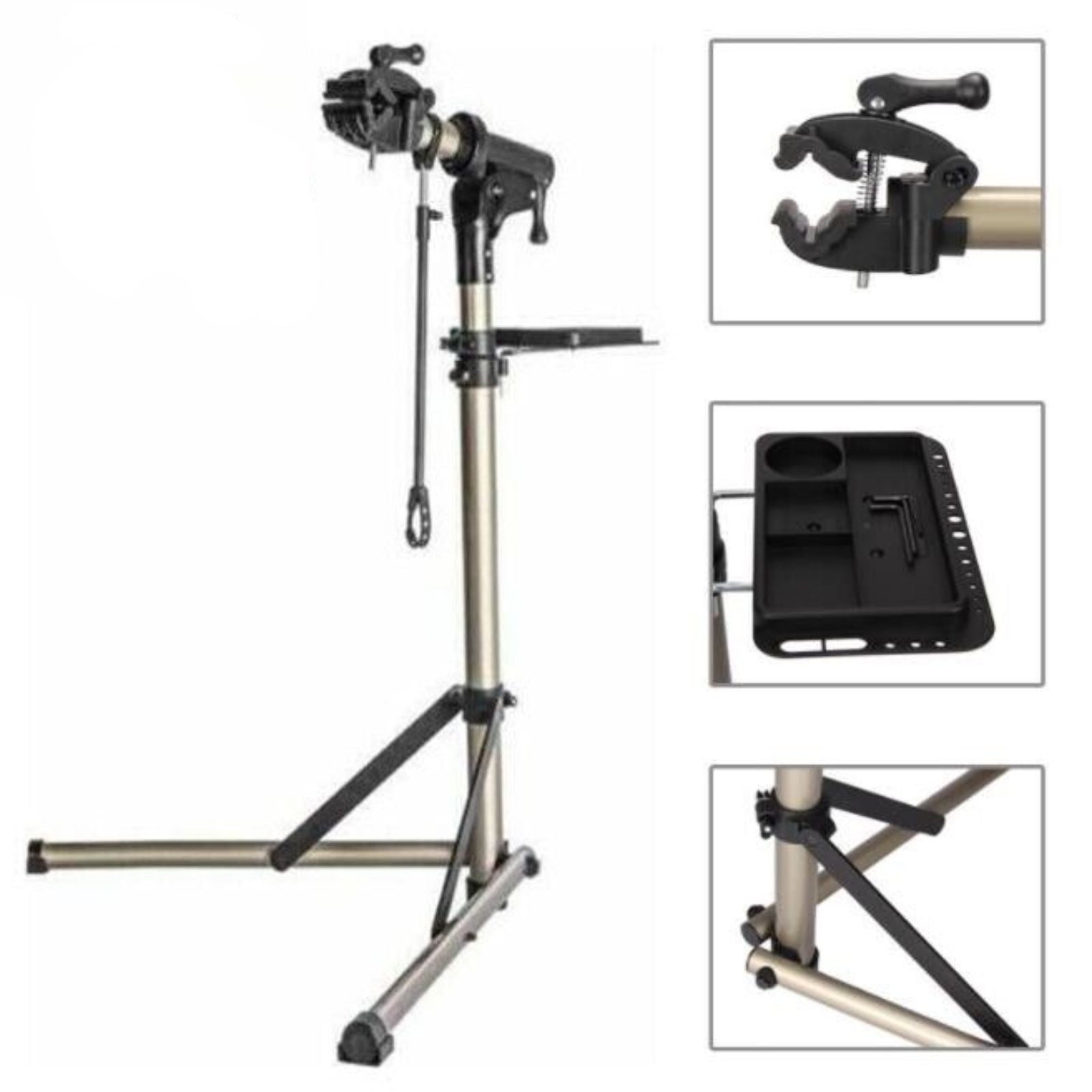 Bicycle Maintenance Rack Home Mechanic Work Alloy Bike Repair With Tray