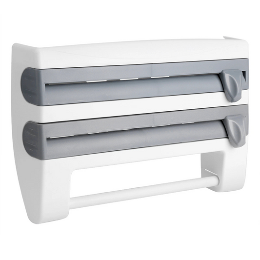 Rack Cutter Plastic Film Wrap Storage Wall Mounted Cling Helf Dispenser