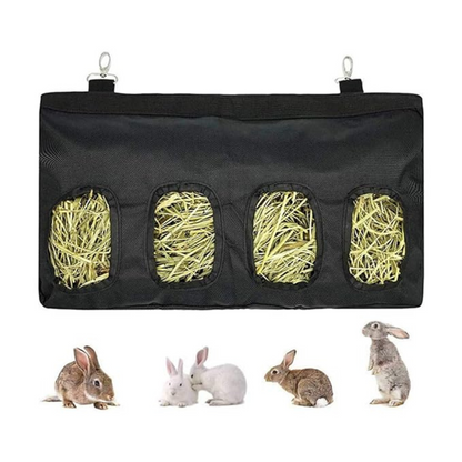 Pet Hanging Pouch Feeder Holder Rabbit Hay Bag Guinea Pig Eating Feeding Large