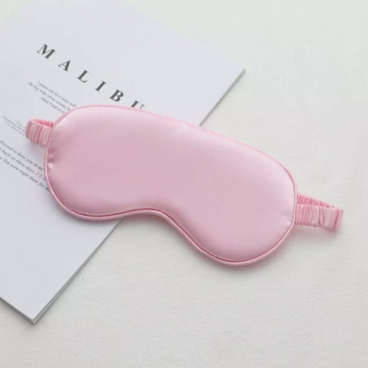 Sleep Eye Mask Cover Pure Soft Silk EyeShade Blindfold Light Shade Travel Relax