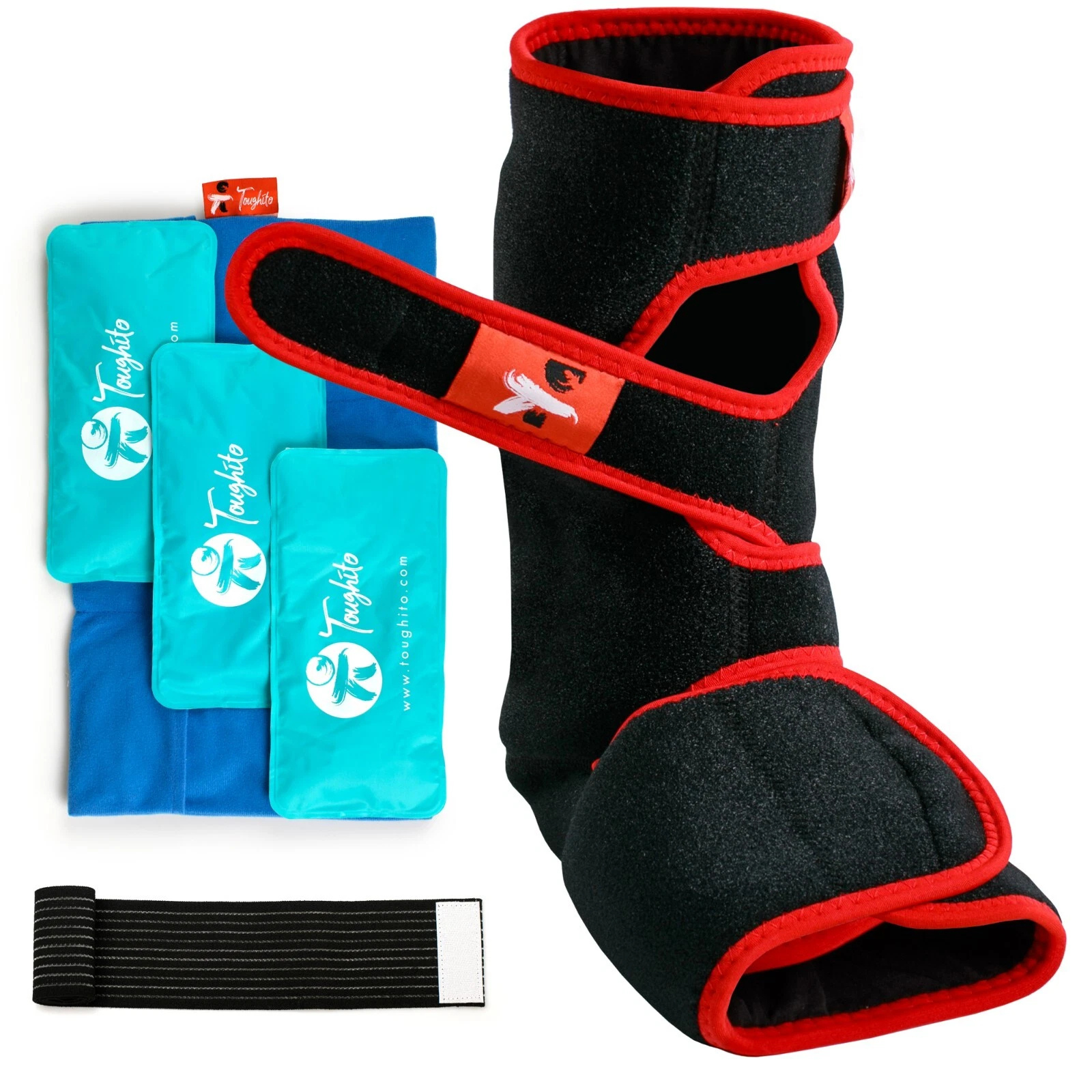 Ankle Ice Pack Wrap Toughito Therapy Compression Gel  for Injury