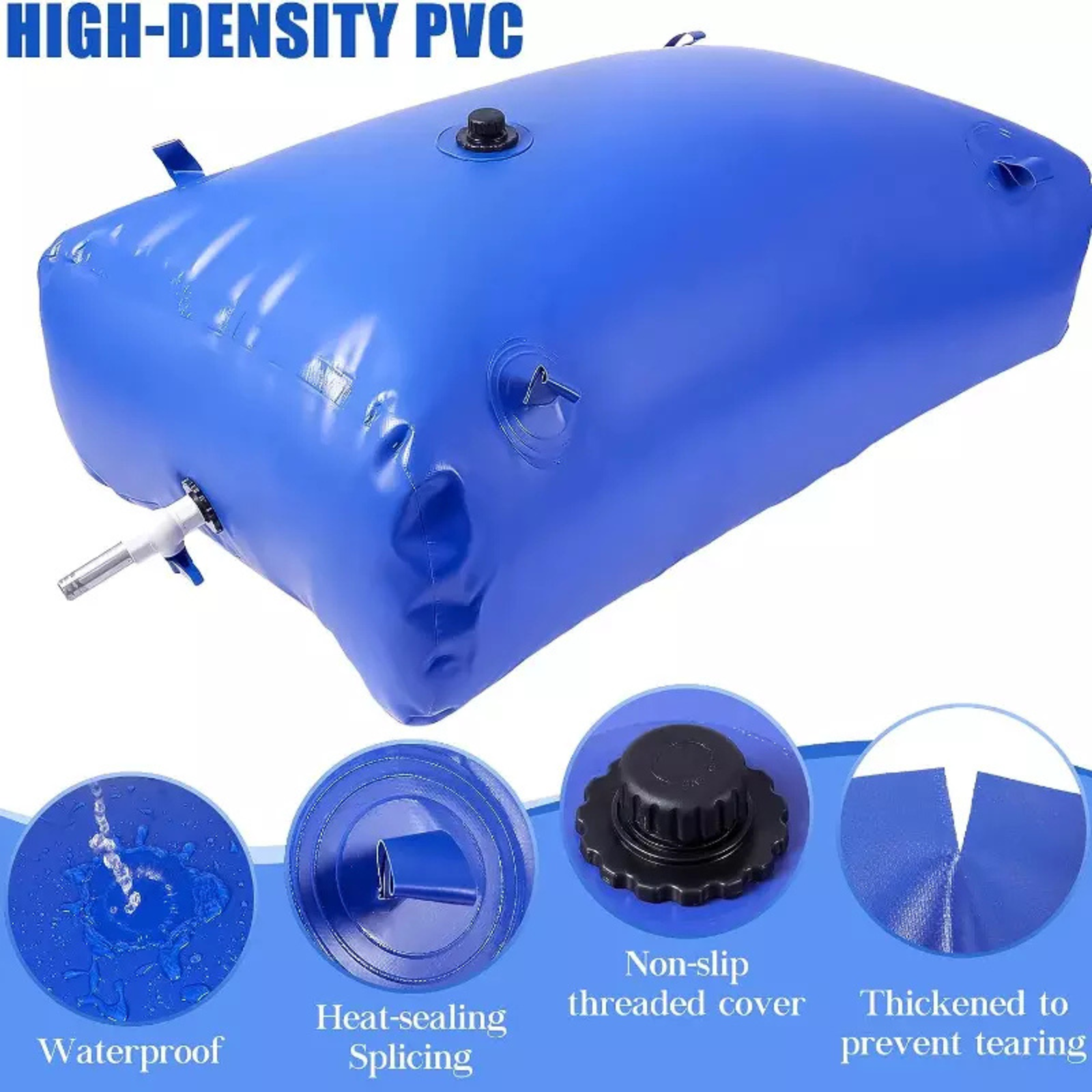 240L Water Bladder Tank Soft Water Storage Bag Camping Fishing Boating Large