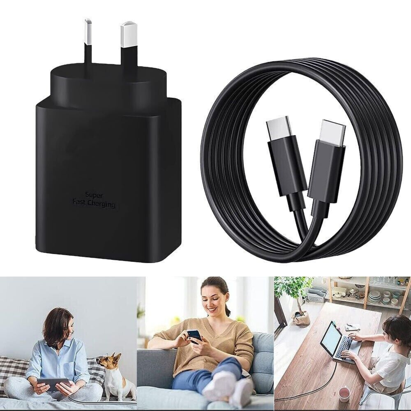 45W Super FAST Wall Charger Genuine Samsung PD Adapter & Type C USB-C Cable S23