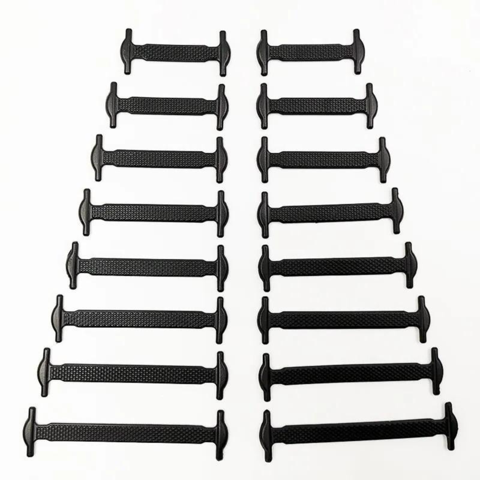 Shoelaces Sneakers Sports Adults No Tie Elastic Silicone Shoe Laces Black
